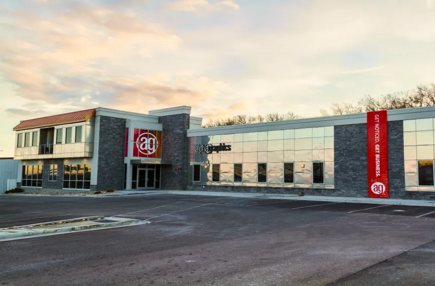 AlphaGraphics franchise location exterior representing available franchise territories